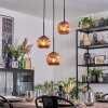 Ripoll hanging light, globe light, Cluster pendant lamp coppery, 3-light sources