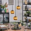Ripoll hanging light, globe light, Cluster pendant lamp gold, 3-light sources