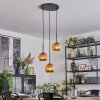 Ripoll hanging light, globe light, Cluster pendant lamp gold, 3-light sources