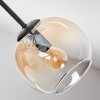 Koyoto ceiling light, globe light 82 cm Amber, clear, Smoke-coloured, 7-light sources