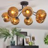 Ripoll ceiling light, globe light gold, 7-light sources