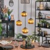 Koyoto hanging light, globe light, Cluster pendant lamp gold, 4-light sources