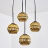 Koyoto hanging light, globe light, Cluster pendant lamp gold, 4-light sources