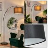 Soungou floor lamp, Arch lamps chrome, black, 1-light source, Fabric shade