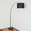Soungou floor lamp, Arch lamps chrome, black, 1-light source, Fabric shade