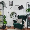 Soungou floor lamp, Arch lamps chrome, black, 1-light source, Fabric shade