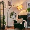 Soungou floor lamp, Arch lamps chrome, black, 1-light source, Fabric shade