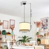 Chellas hanging light, pendant light Ecru, black, 1-light source