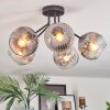 Ripoll ceiling light, globe light clear, Smoke-coloured, 5-light sources