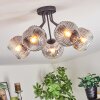 Ripoll ceiling light, globe light clear, Smoke-coloured, 5-light sources