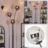 Ripoll globe light, floor lamp chrome, Smoke-coloured, 3-light sources