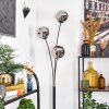 Ripoll globe light, floor lamp chrome, Smoke-coloured, 3-light sources