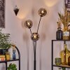 Ripoll globe light, floor lamp chrome, Smoke-coloured, 3-light sources