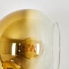 Koyoto globe light, wall light gold, clear, 3-light sources