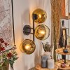 Koyoto globe light, wall light gold, clear, 3-light sources