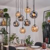 Ripoll hanging light, globe light, pendant light Ecru, black, 8-light sources