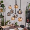 Ripoll hanging light, globe light, pendant light Ecru, black, 8-light sources