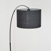 Bassagoda floor lamp, Arch lamps chrome, black, 1-light source, Fabric lampshade