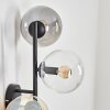 Gastor globe light, wall light Amber, clear, Smoke-coloured, 3-light sources