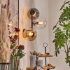 Gastor globe light, wall light Amber, clear, Smoke-coloured, 3-light sources