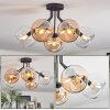 Koyoto ceiling light, globe light 52 cm Amber, clear, 5-light sources