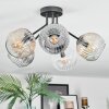 Ripoll ceiling light, globe light Amber, clear, Smoke-coloured, 5-light sources