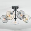 Ripoll ceiling light, globe light Amber, clear, Smoke-coloured, 5-light sources