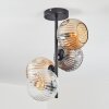 Ripoll ceiling light, globe light Amber, clear, Smoke-coloured, 4-light sources