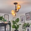 Ripoll ceiling light, globe light Amber, clear, Smoke-coloured, 4-light sources