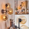 Koyoto globe light, wall light Amber, 3-light sources