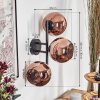 Koyoto globe light, wall light coppery, 3-light sources