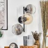 Koyoto globe light, wall light Amber, clear, Smoke-coloured, 3-light sources