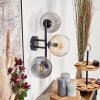 Koyoto globe light, wall light Amber, clear, Smoke-coloured, 3-light sources