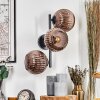 Koyoto globe light, wall light coppery, 3-light sources