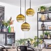 Koyoto hanging light, globe light, Cluster pendant lamp 30 cm gold, clear, 3-light sources
