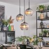 Koyoto hanging light, globe light, Cluster pendant lamp 30 cm clear, Smoke-coloured, 3-light sources