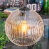 Koyoto hanging light, globe light, Cluster pendant lamp 30 cm Amber, clear, 3-light sources