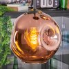 Ripoll hanging light, globe light, Cluster pendant lamp blue, green, coppery, 3-light sources