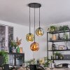 Ripoll hanging light, globe light, Cluster pendant lamp blue, green, coppery, 3-light sources