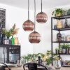 Koyoto hanging light, globe light, Cluster pendant lamp 30 cm coppery, 3-light sources