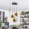 Ripoll hanging light, globe light, Cluster pendant lamp gold, 3-light sources