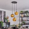 Ripoll hanging light, globe light, Cluster pendant lamp gold, 3-light sources