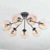 Koyoto ceiling light, globe light 82 cm Amber, clear, 7-light sources