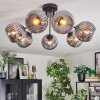 Ripoll ceiling light, globe light Smoke-coloured, 7-light sources