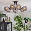 Ripoll ceiling light, globe light Smoke-coloured, 7-light sources