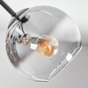 Koyoto ceiling light, globe light 52 cm Amber, clear, Smoke-coloured, 5-light sources