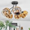 Ripoll ceiling light, globe light gold, clear, 5-light sources
