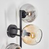 Koyoto globe light, wall light Amber, clear, Smoke-coloured, 3-light sources