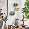 Gastor globe light, wall light Amber, Smoke-coloured, 3-light sources