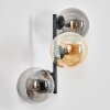 Gastor globe light, wall light Amber, Smoke-coloured, 3-light sources